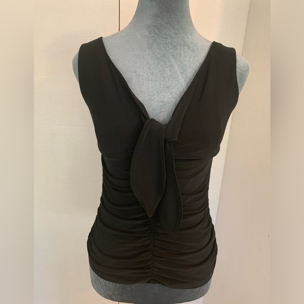 Zokai Stretchy Rouched Black Tank Top size Large